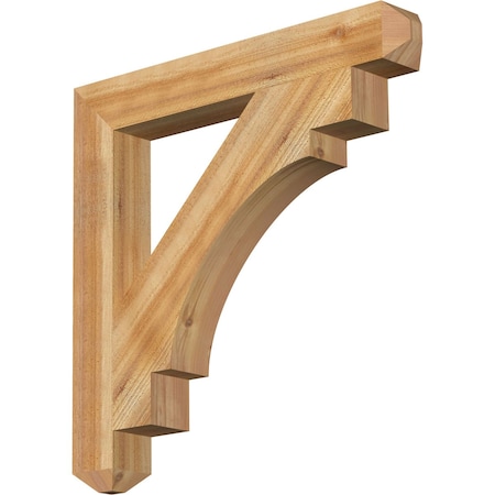 Ekena Millwork Merced Craftsman Rough Sawn Bracket, Western Red Cedar, 4"W x 30"D x 30"H BKT04X30X30MRC04RWR